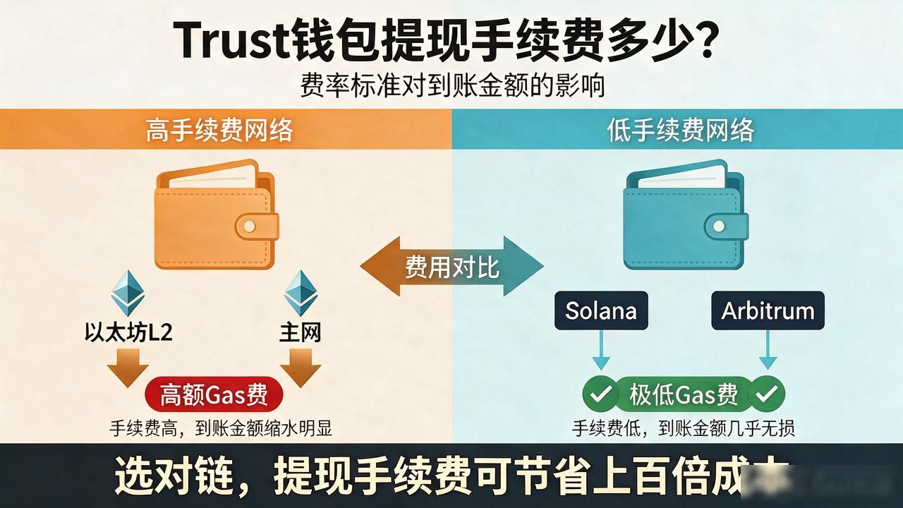 Trust钱包提现手续费多少?费率标准对到账金额的影响