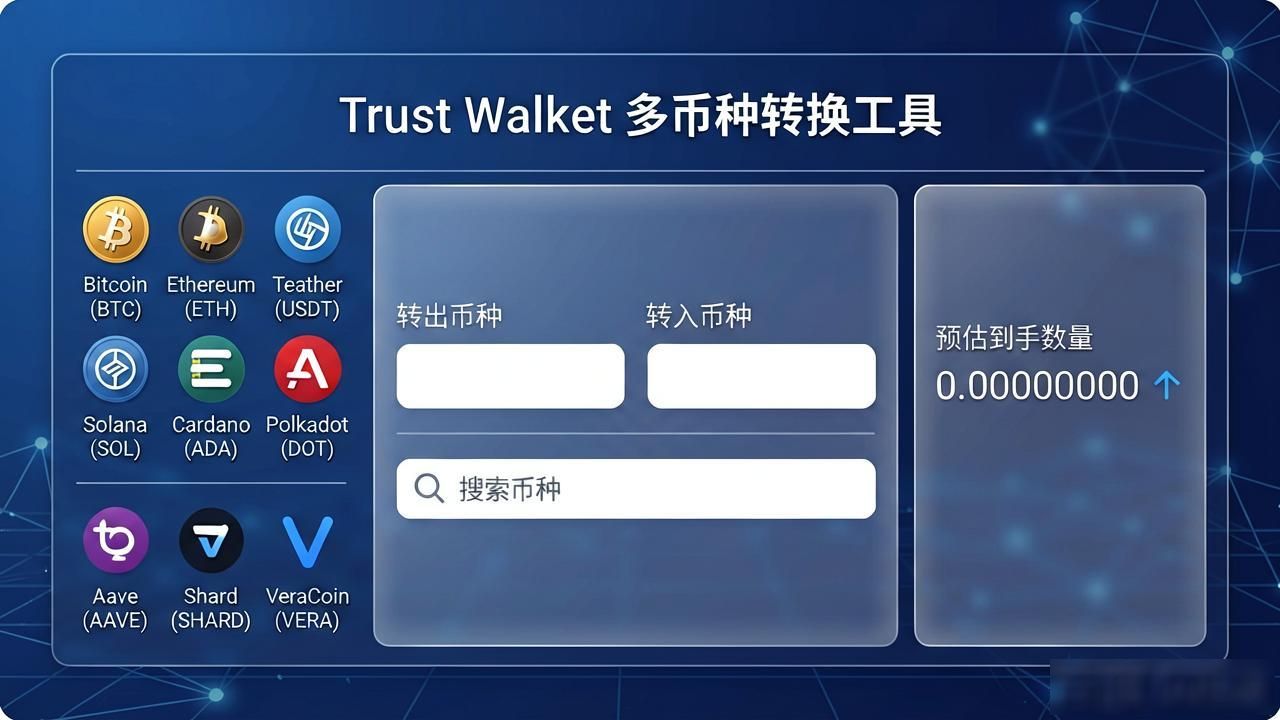 Trust Wallet官网多币种转换工具 省心换币不用走复杂流程