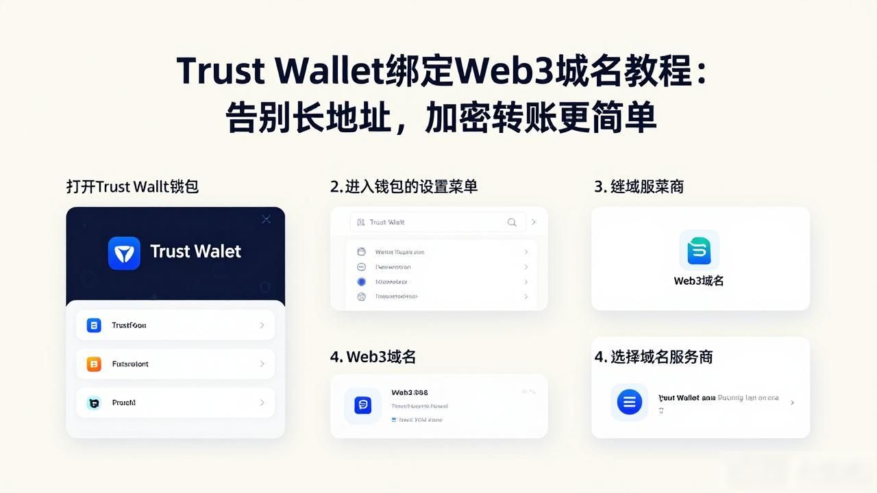 Trust Wallet绑定Web3域名教程：告别长地址，加密转账更简单