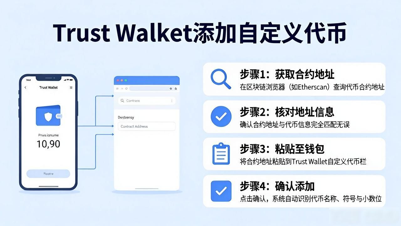 Trust Wallet怎么添加自定义代币？手把手教你管理资产