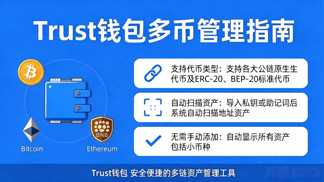 Trust钱包怎么同时管理比特币、以太坊等多种币？