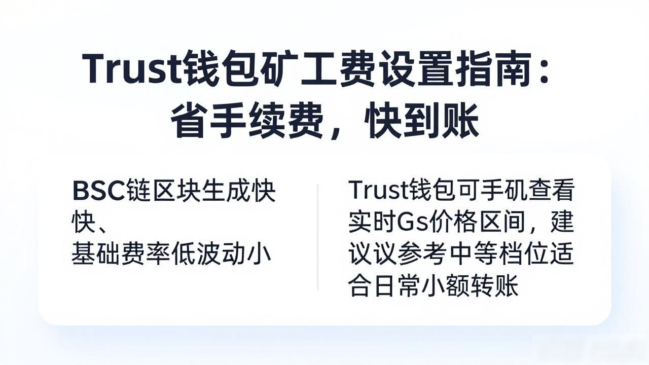 Trust钱包矿工费设置指南：省手续费，快到账