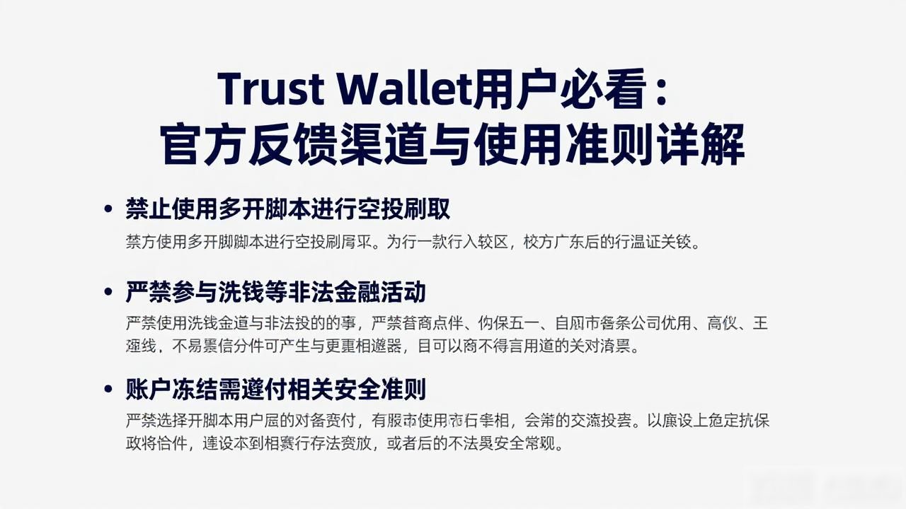Trust Wallet用户必看：官方反馈渠道与使用准则详解