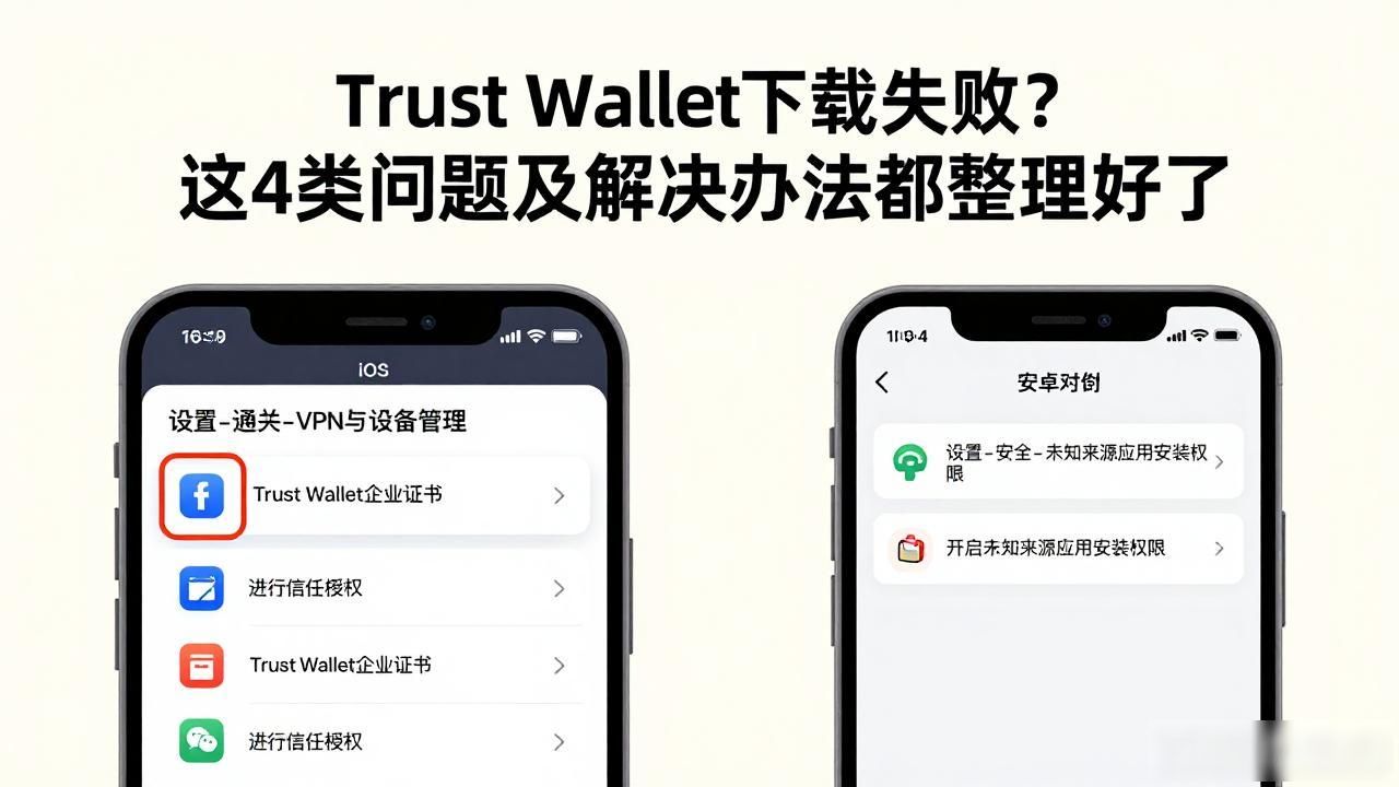 Trust Wallet下载失败?这4类问题及解决办法都整理好了