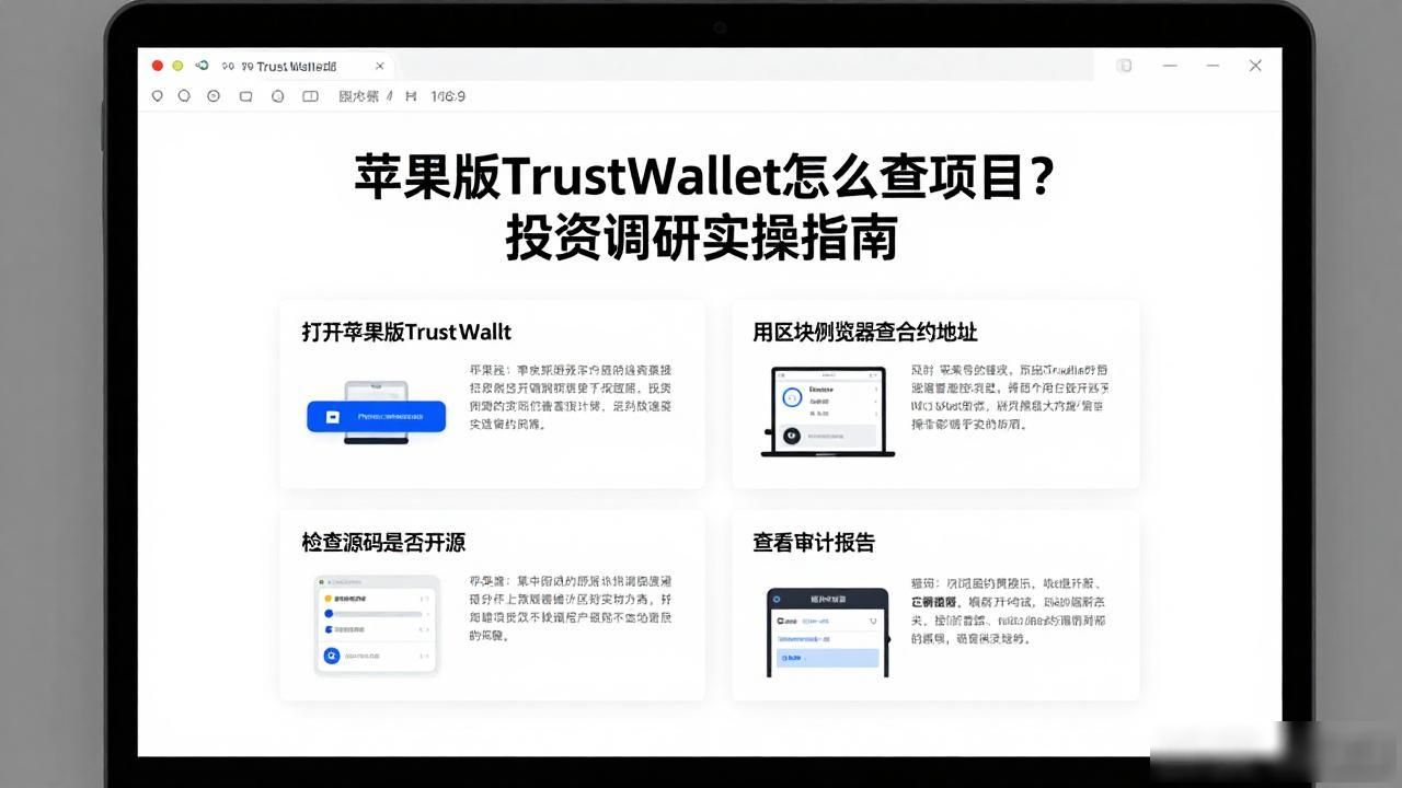 苹果版Trust Wallet怎么查项目？投资调研实操指南