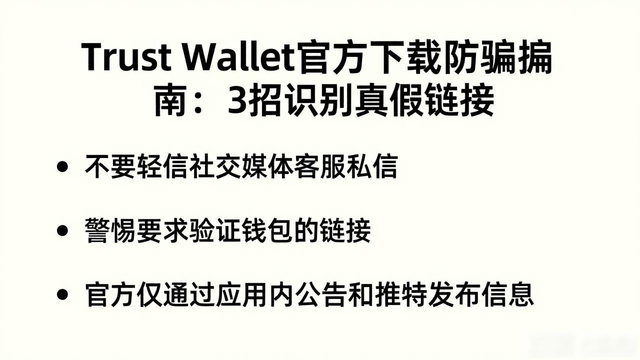 Trust Wallet官方下载防骗指南：3招识别真假链接